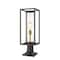 Z-Lite Dunbroch 1 Light Outdoor Pier Mounted Fixture, Deep Bronze + Outdoor Brass & Clear 584PHMR-533PM-DBZ - alternate 1